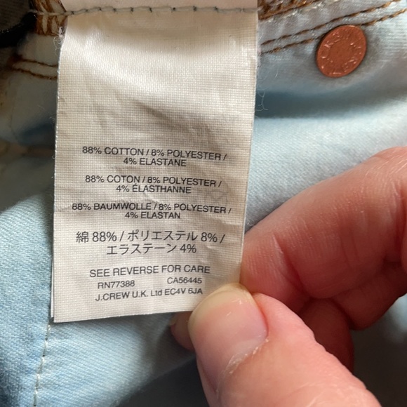 J. Crew 8” Toothpick Jeans - 31T - Picture 4 of 6